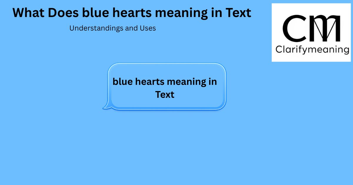 blue heart meaning in text