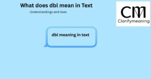 dbl meaning in text