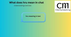 hru mean in text