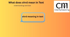 ohrd meaning in text