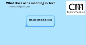 osns meaning in text
