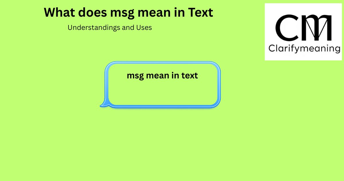 msg mean in text