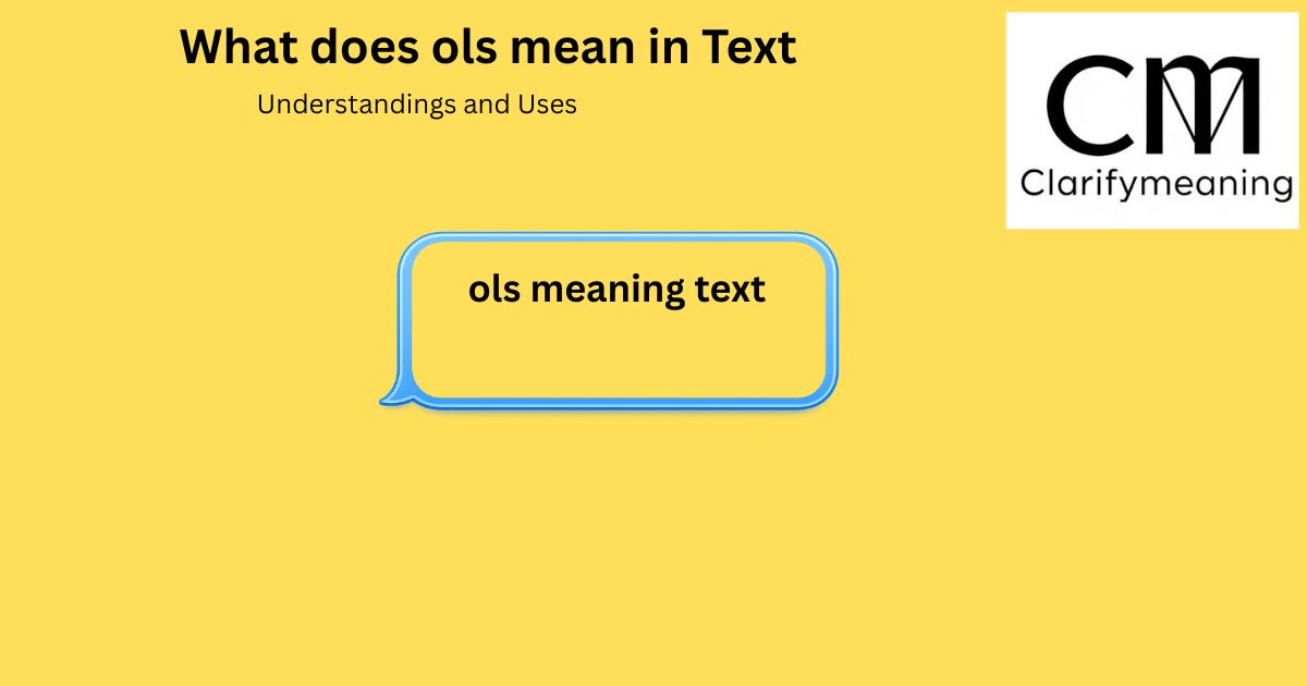 ols meaning in text